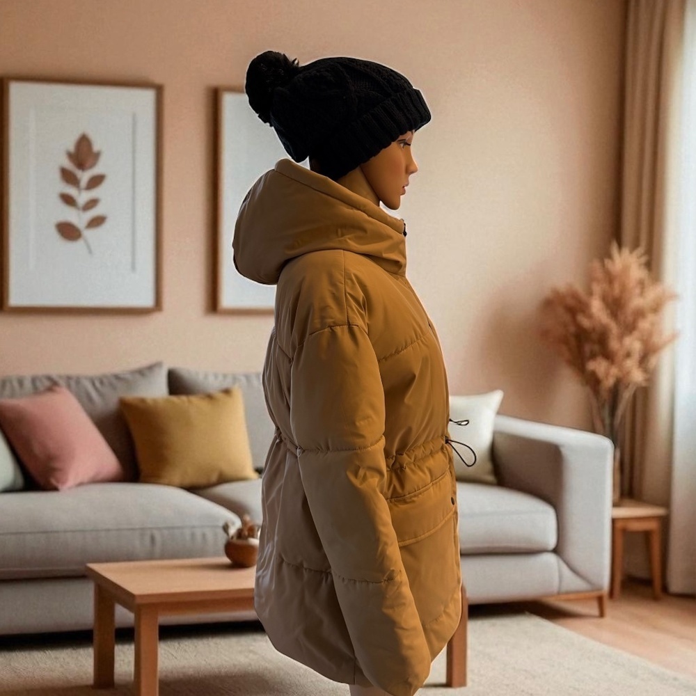 Puffit Hooded Puffer Jacket With Large Pockets. NWT. - Picture 3 of 11